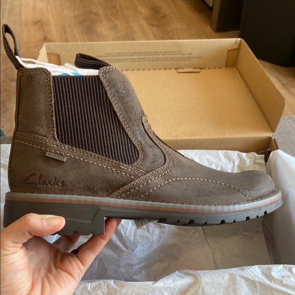 Clarks Brown morris Easy men’s Chelsea Leather Ankle Boots - Picture 2 of 6